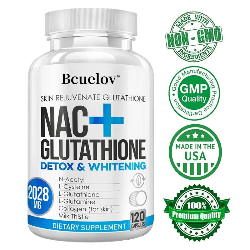 NAC + Glutathione - Immune Boost, Immune Support, Skin Brightening, Maximum Strength, Optimal Absorption, Cellular Energy