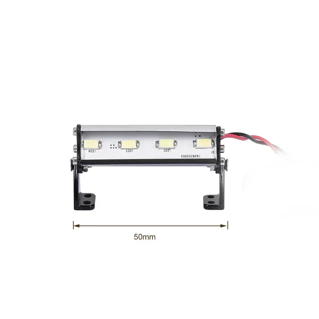 50mm RCカー用ルーフヘッドライト、RCオフロードドーム型4LEDライト、TRXS、Teton、Summit、Redcat、Volcano、ECX、Temper、Rukus、AMP対応