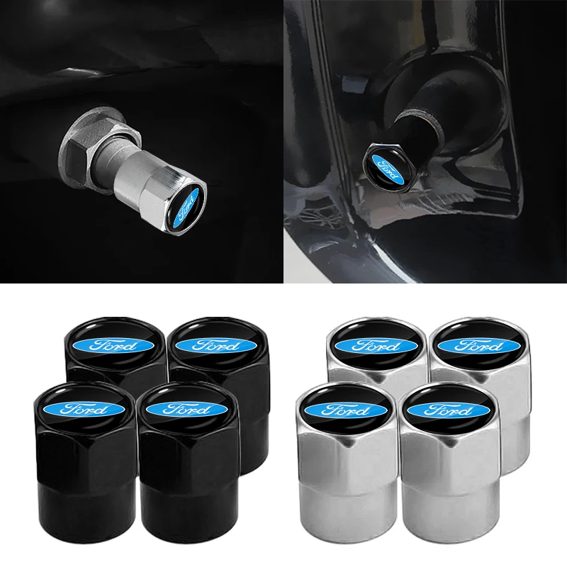 Car Styling Car Tire Hexagonal Valve Nozzle Cap For Ford Focus 2 3 Mondeo Fiesta Kuga Ranger Escort Explorer Excape Taurus