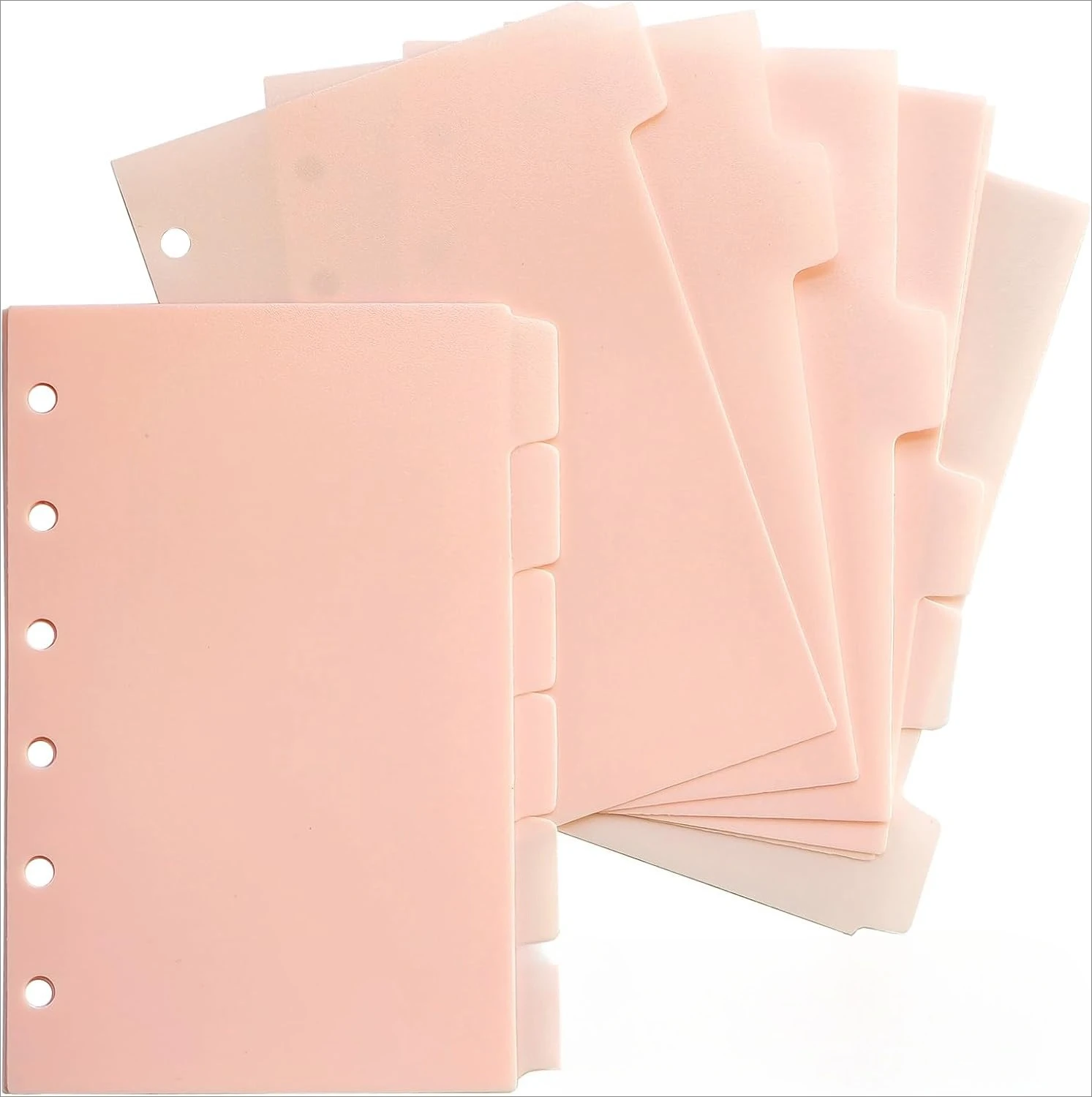 A7 Size 6-hole 6-page Loose Leaf Substitute PP Index Partition Hand Book Color Partition Page