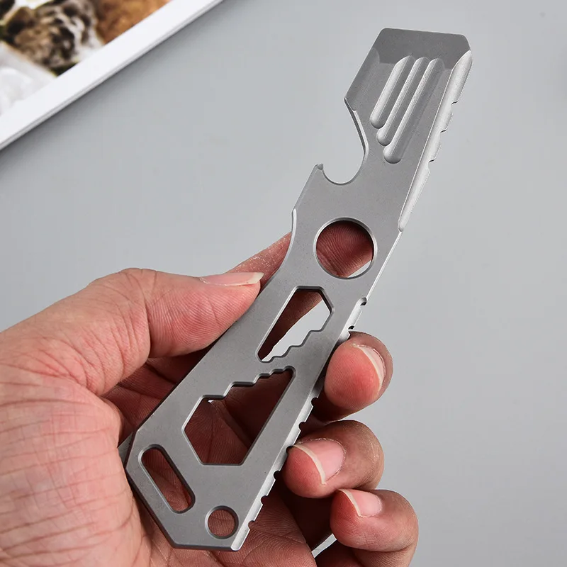 Imagem -04 - Multifuncional Chave de Fenda Pry Bar Crowbar Extrator de Unhas Window Breaker Outdoor Edc Ferramenta Abridor de Garrafas 135 mm Aço Inoxidável