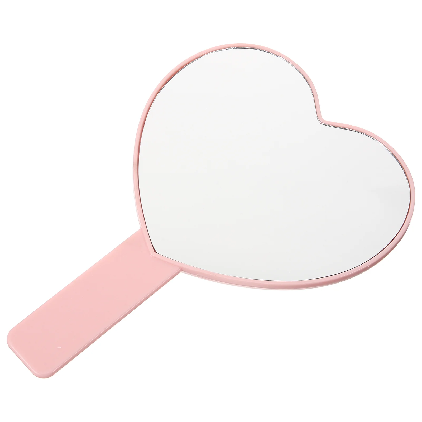 Heart Mirror Handheld for Travel Purse Small Love with Handle Handbag Women Plastic Glass Makeup Compact Miss Wallet