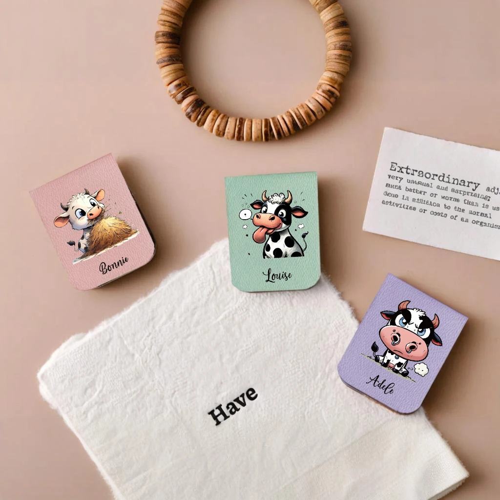 

Персонализированная магнитная закладка из искусственной кожи PU с магнитными застежками, магнитная библиотечная закладка.