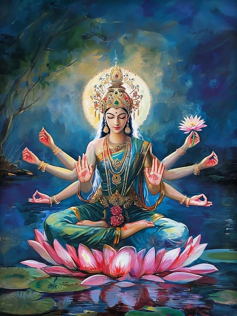 Divine Goddess Durga Hindu Ind - đánh giá và giá Home Decor Yoga