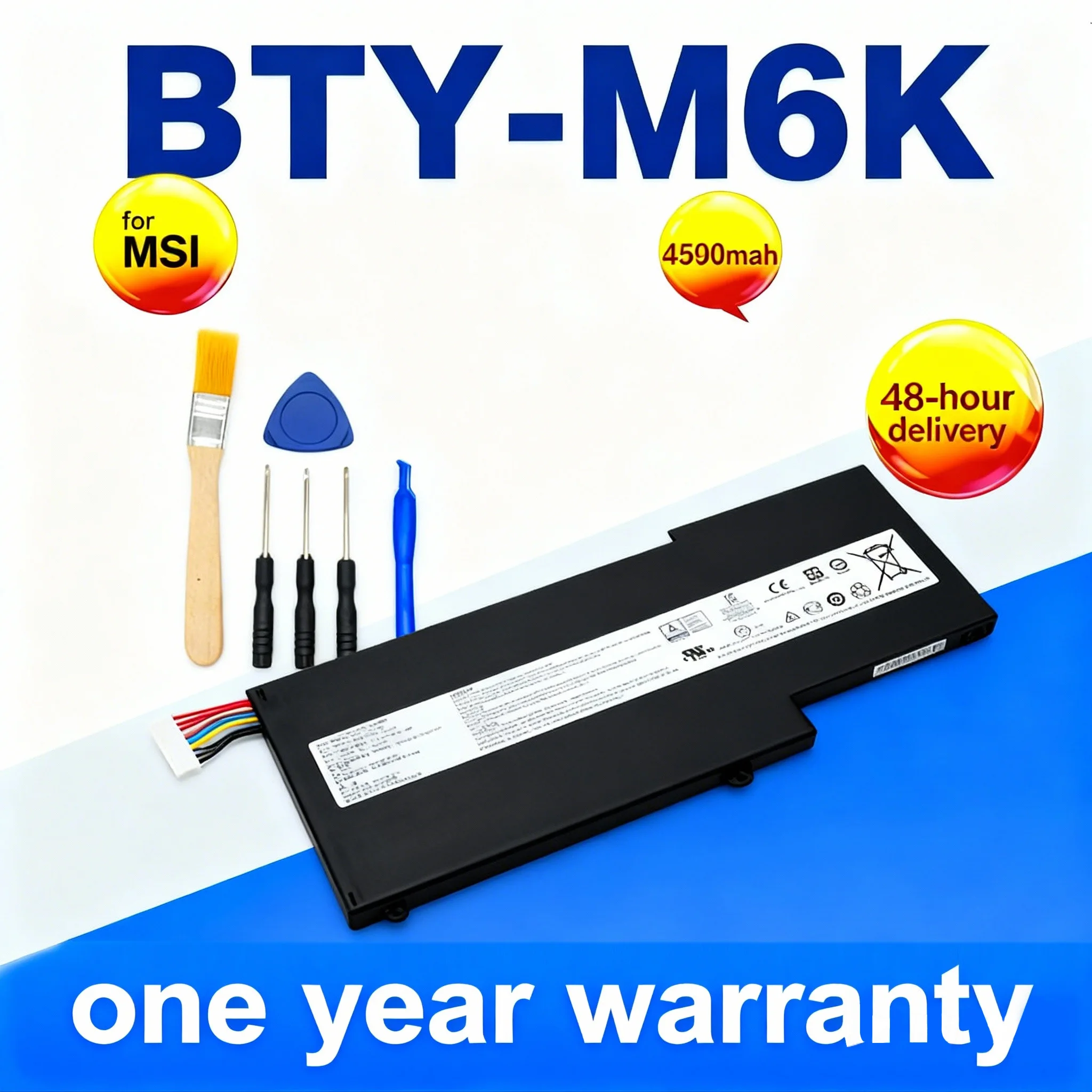 BNN BTY-M6K Factory Direct Sale 4500mAh GF63/GF65/GF75 Laptop Battery For MSI GS63/GS73VR NoteBook Battery