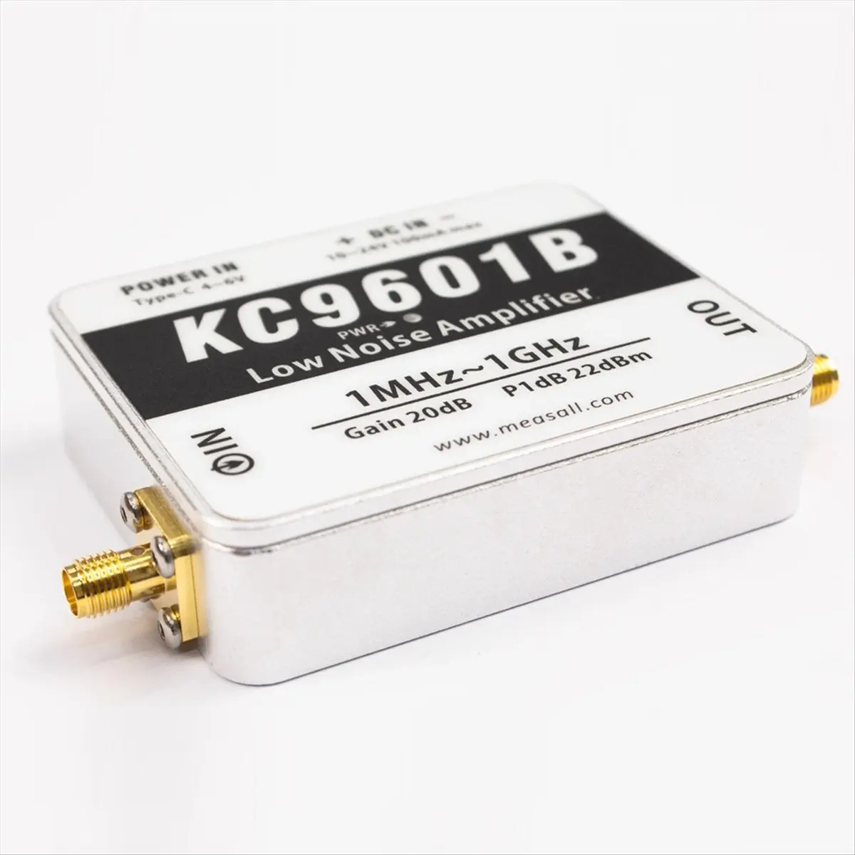 A85P KC9601B 1-1000MHz Low Noise Amplifier High Linearity LNA Module 21dB High Gain Type-C Power Supply