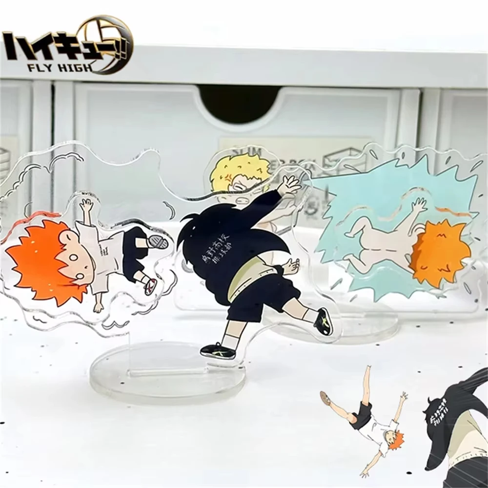 

Haikyuu Tobio Kageyama Hinata Shoyo Kei Tsukishima косплей акриловая подставка украшение для рабочего стола вращающаяся стоячая тарелка аниме реквизит