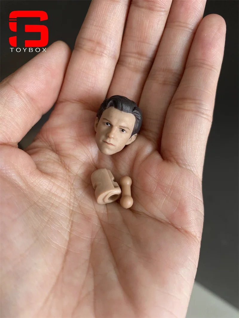1/12 Scale Tom Holland Head Sculpt PVC Male Soldier Head Carving Fit 6'' SHF Action Figure Body Dolls