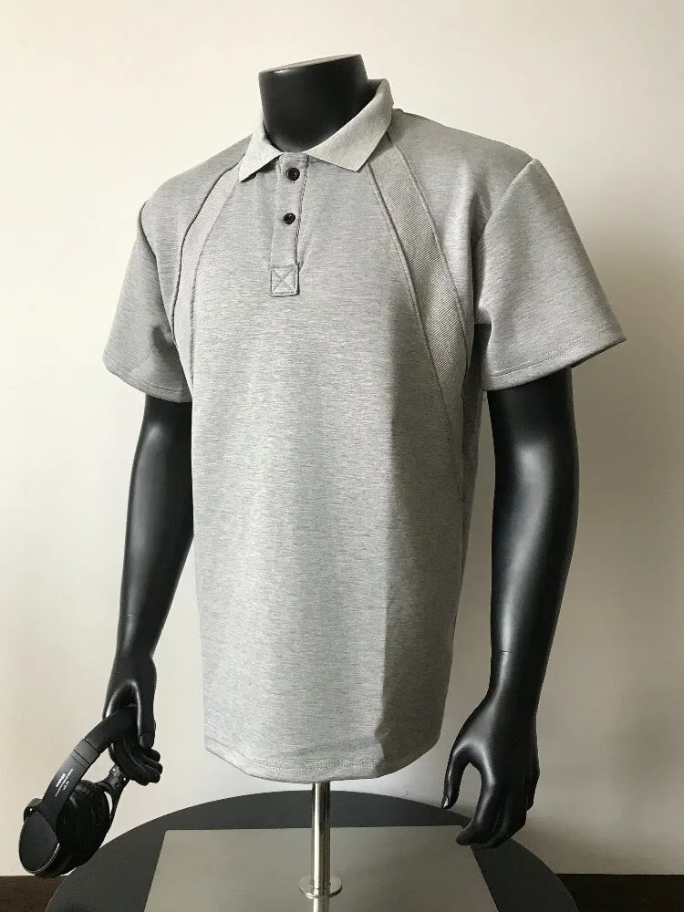 

Мужская летняя футболка с коротким рукавом и воротником хенли, американского кроя, CleanFit