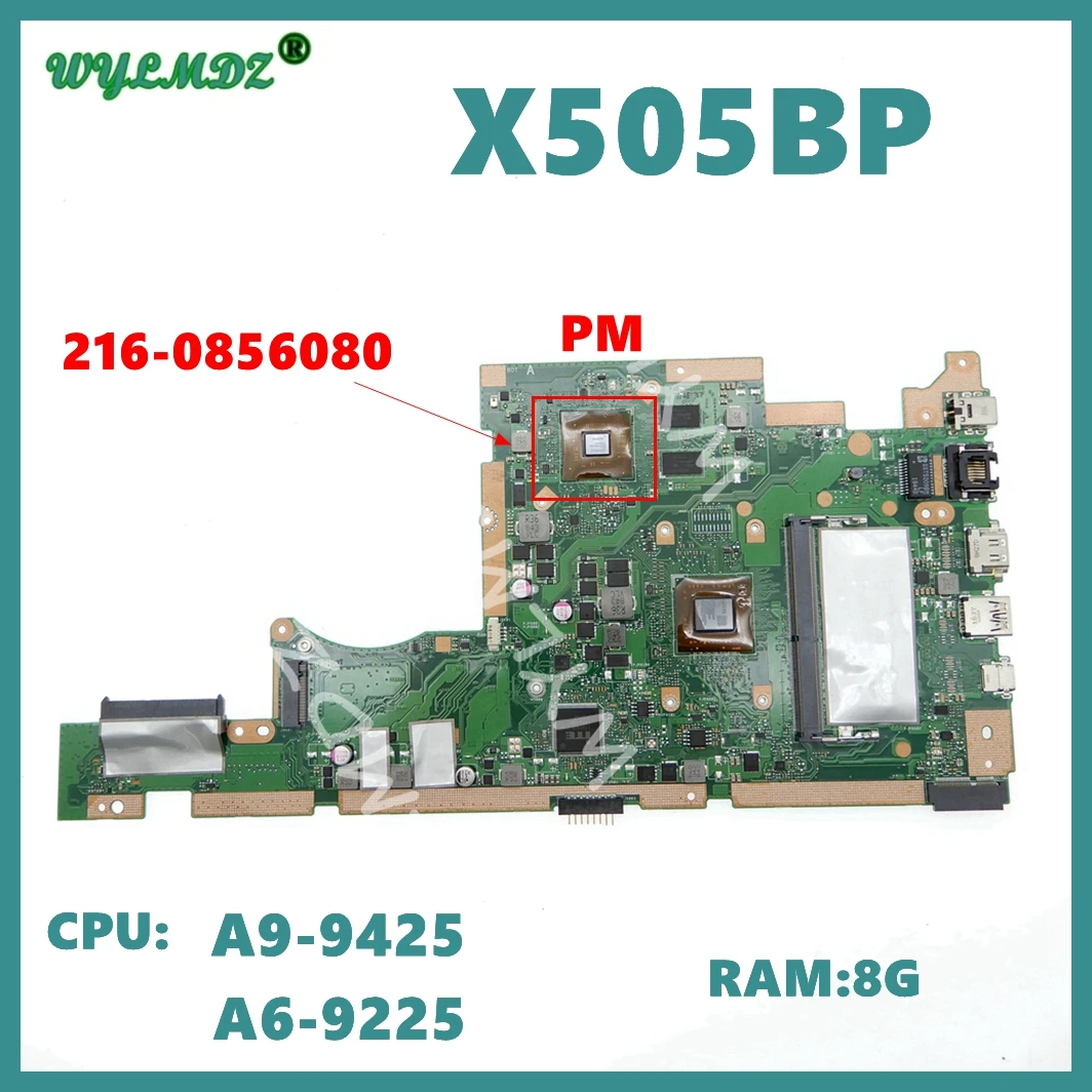 

X505BP Mainboard For X505BP K505B X505BA A580B X505BAB Laptop Motherboard 100% Test With CPUS A4/A6/A9 CPU 4GB/8G RAM