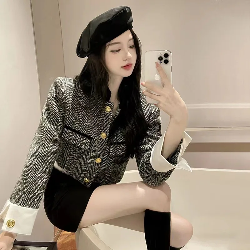 Giacca in Tweed Effetto Vissuto da Donna per Escursionismo, Attività all'Aperto, Trekking, Pesca, Antispruzzo, Impermeabile, Leggera, Aderente, Delicata