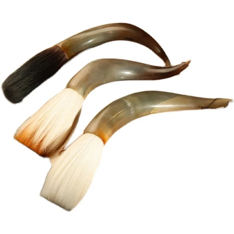 Кисть-ручка из рога для рисования с большим бункером