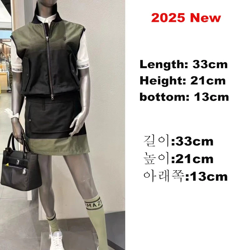 

Golf Clothing Bag Collection Trendy Medium Size Briease Soft PU Leather Magnetic Sport Handbag Shoulder Crossbody Storage Bag