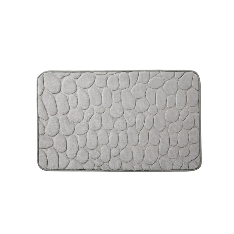 Tapis de salle de bain en molleton de corail à mémoire de forme, antidérapant, pour baignoire, sol de salle de douche, paillasson en mousse à