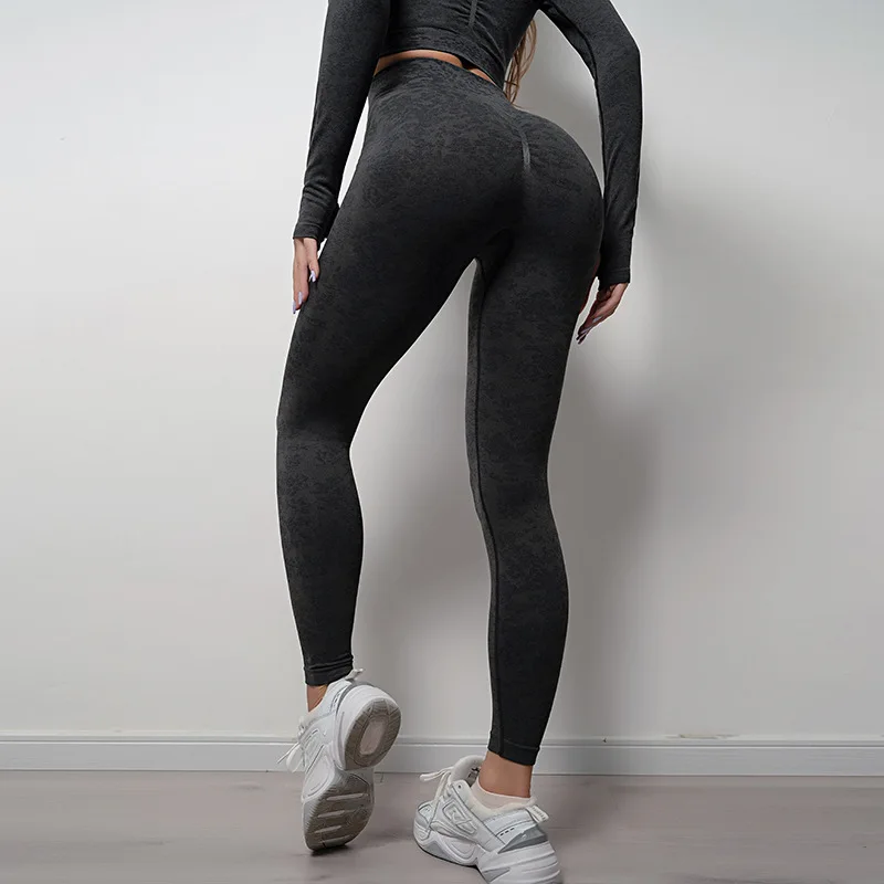 New High Waist Seamless Leggings Women Scrunch Yoga Suits Workout Fitness Gym Sets Soft Clothing Stretch Sportwear