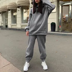 2 Piece Outfits Oversized Hoodies+Pants Streetwear Sport Suit Spring Two Piece Set Woman Set Autumn Women's Female Tracksuit