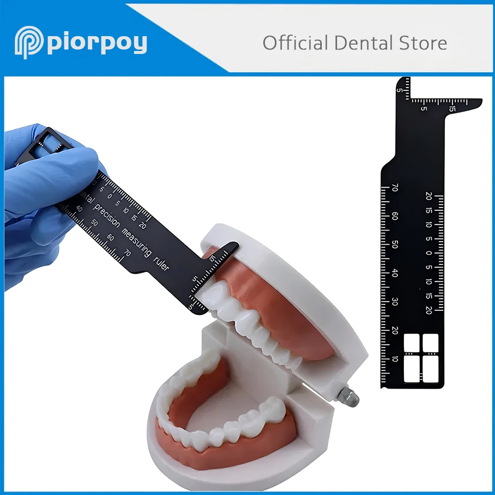 PIORPOY 1 Pcs Dental Precision Measuring Ruler Dentistry Medical Instruments Tool Gauge For Photography Dentista Material
