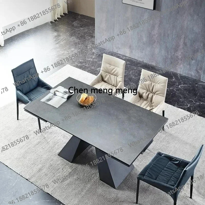 

Multifunctional Large Dining Table Home Family Concise Italian Marble Island Kitchen Table Villa Elegant Luxury Home Furniture