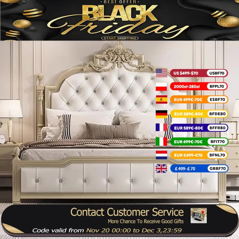 

Girls Comforter Double Bed Gold Luxury Modern Twin King Size Double Bed Bases Full Size Storage Schlafzimmer Bett Home Furniture