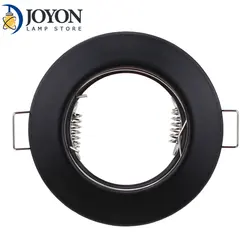 Round Metal Black Recessed LED Ceiling Light Frame MR16 GU10 Bulb Fixture Downlight Holder GU10 Spot Light Fitting For Housing