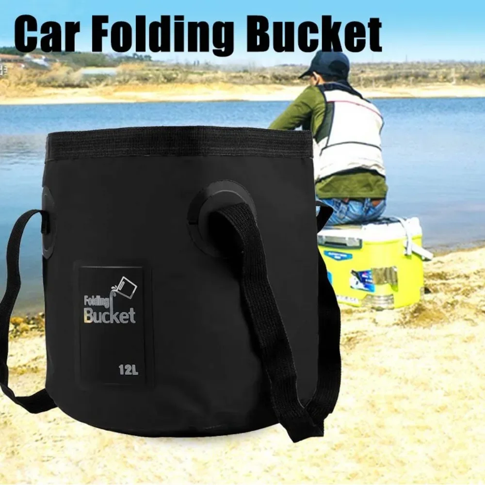 

12L/20L Car Folding Bucket Portable Outdoor Travel Water Bucket Folding Water Container for Travelling Camping Hiking Fishing