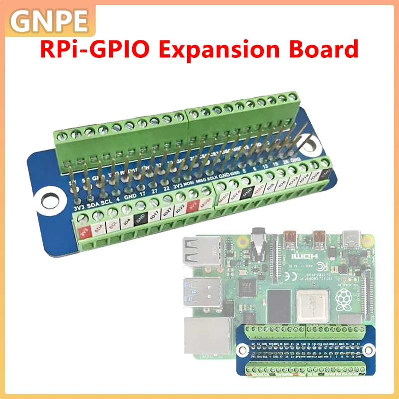 Raspberry Pi GPIO Pin Expansion Board with Pin Labels for RPi 2B/3B/3B+/4B/5/Zero Series