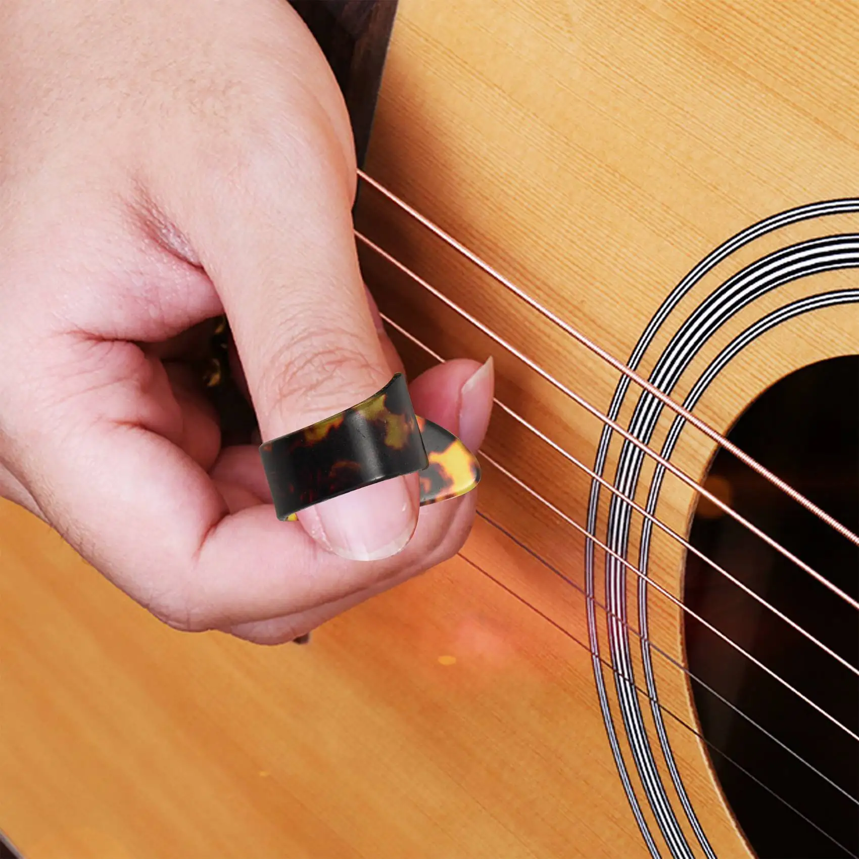 4 Pezzi Pick per Chitarra Pollice Mediatore in Celluloide Thumbpick per Chitarra Elettrica Acustica Spessore XQ