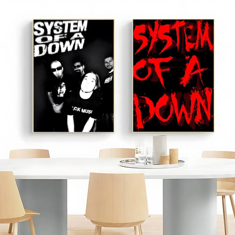 nu metal band wall art S-System Of A Down Poster Wall Art Print Decorative Mural Home Decor Gift Unframed