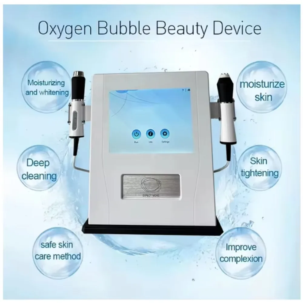 Appareil de soin du visage à bulles d'oxygène et de CO2 3 en 1 avec lifting du visage et rajeunissement de la peau, design portable