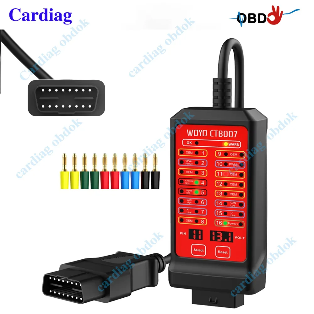

WOYO CTB007 12V 24V CAN Tester Bus Circuit Vehicle Auto ECU Diagnosis Scanner OBD2 16Pin Break Out Box Communication Detection