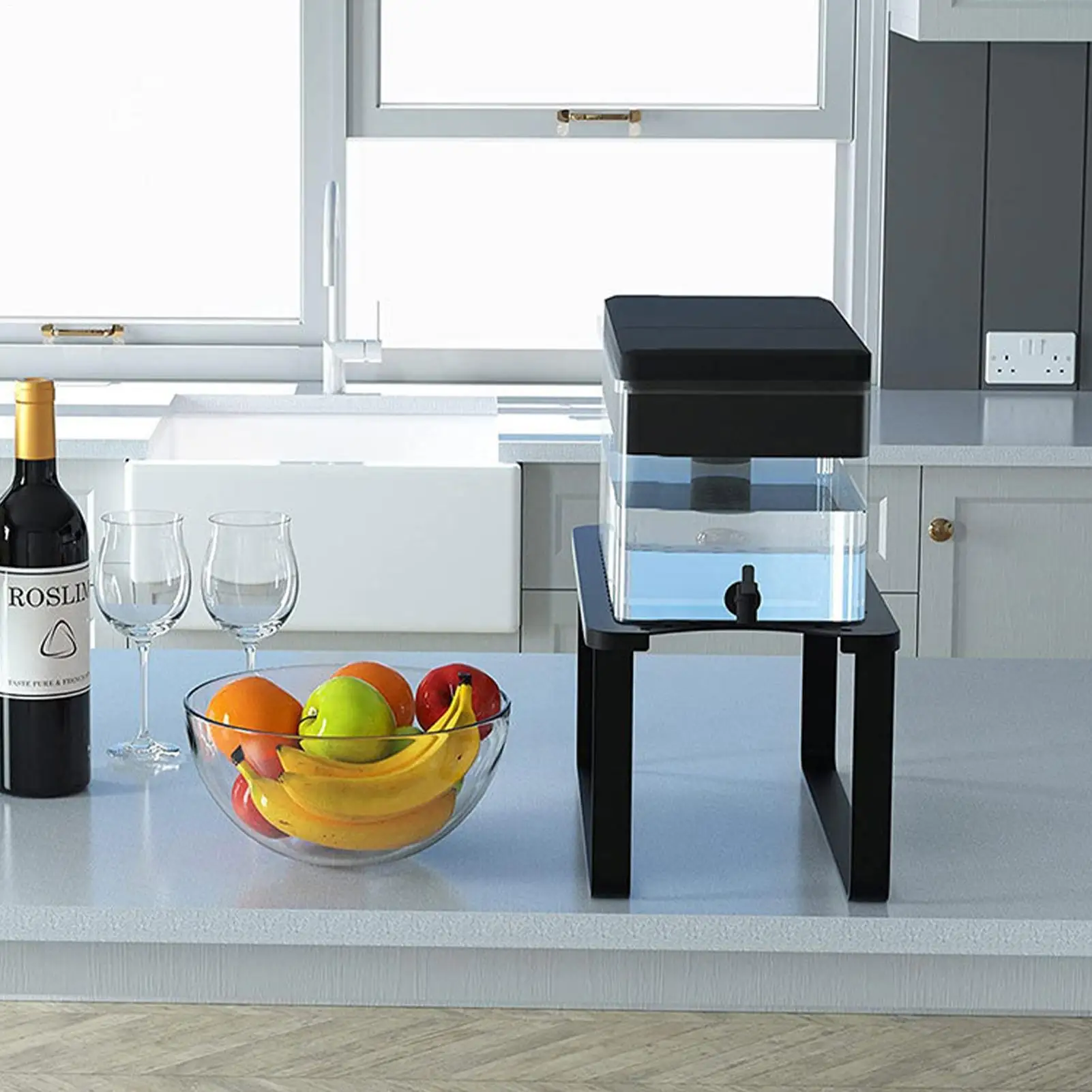

Drink Dispenser Stand Metal Sturdy Water Filter Stand Detachable Easy Install Metal Stand for Water Juices Drink Beverage