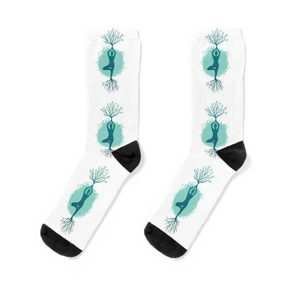 

Yoga woman tree Socks man retro Socks Male Women's