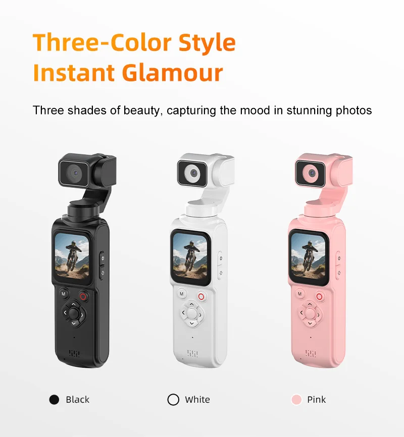 Ourlife 4K Pocket Action-Kamera 330 ° Auto-Rotierende Sportkamera mit Touchscreen, Gesichtsverfolgung und tragbarem Vlog-Videorekorder – Detail 17
