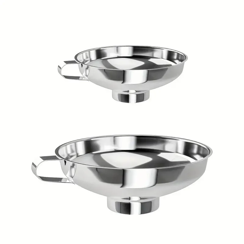 1PC Stainless Steel Wide Mouth Funnel Canned Funnel Household Large-caliber Funnel Used for Pouring Canned Jam Oil