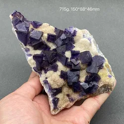 100% Natural  purple stepped fluorite cluster mineral specimens Gem level Stones and crystals