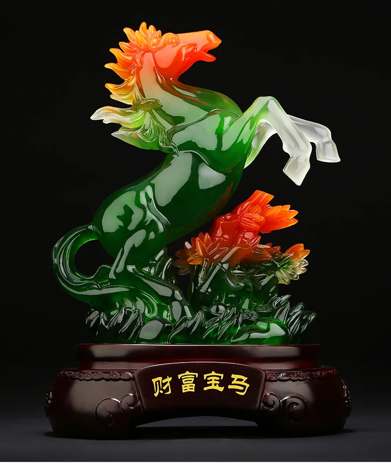 Good luck FENG SHUI decorative statue HOME OFFICE company SHOP Efficacious Talisman Money Drawing Success crystal horse