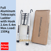 Full Aluminium Telescopic Ladder With Hook