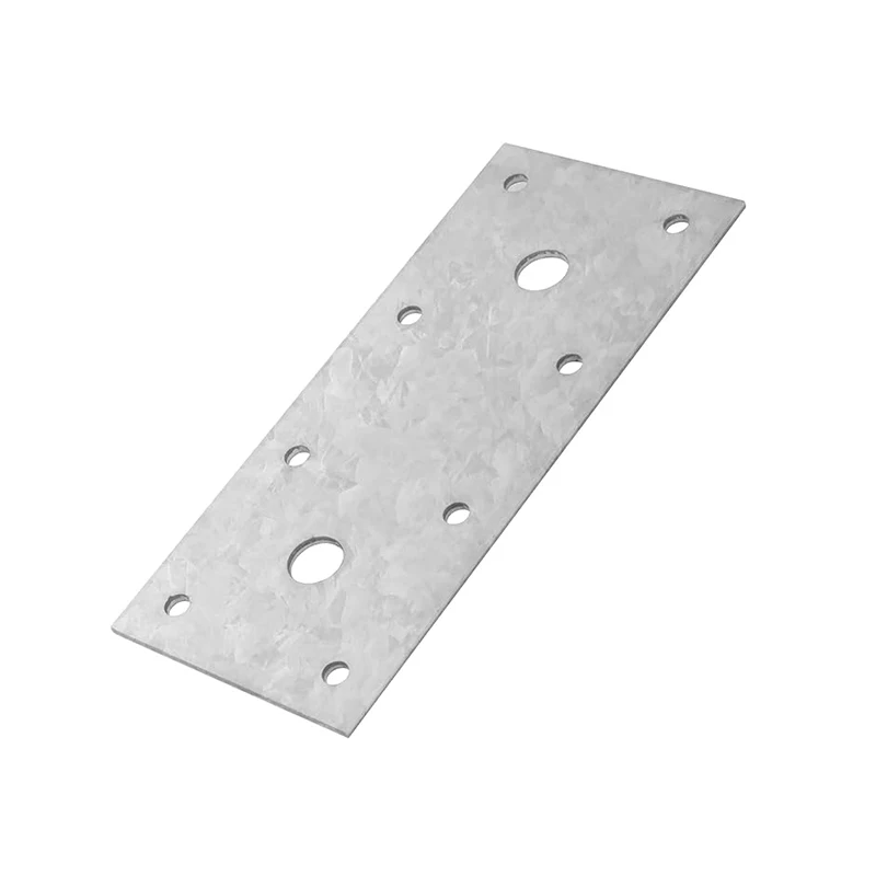 Placa de amarre plana para reparación de madera, soporte de fijación de Metal, conector para madera, 10 piezas