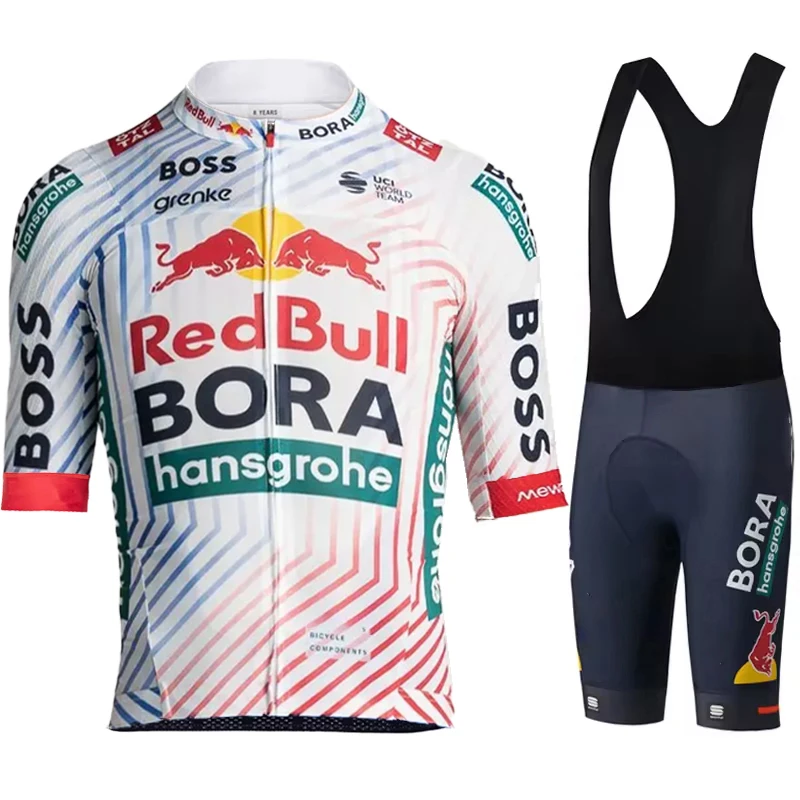 

Cycling Jerseys Red Bull Sports Kit Tricuta Man Professional Shirt Bib Jersey Bike Men Mountain Clothing Men's Mtb Pants Set Gel