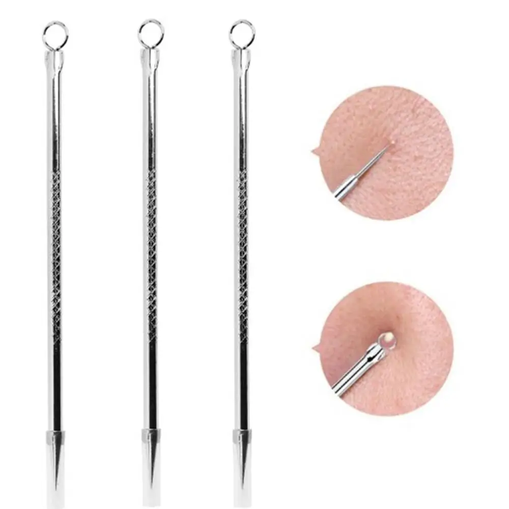 Stainless Blackhead Removal Needles Rose Gold Acne Treatment Pore Cleanser Needle Hook Durable Skin-friendly