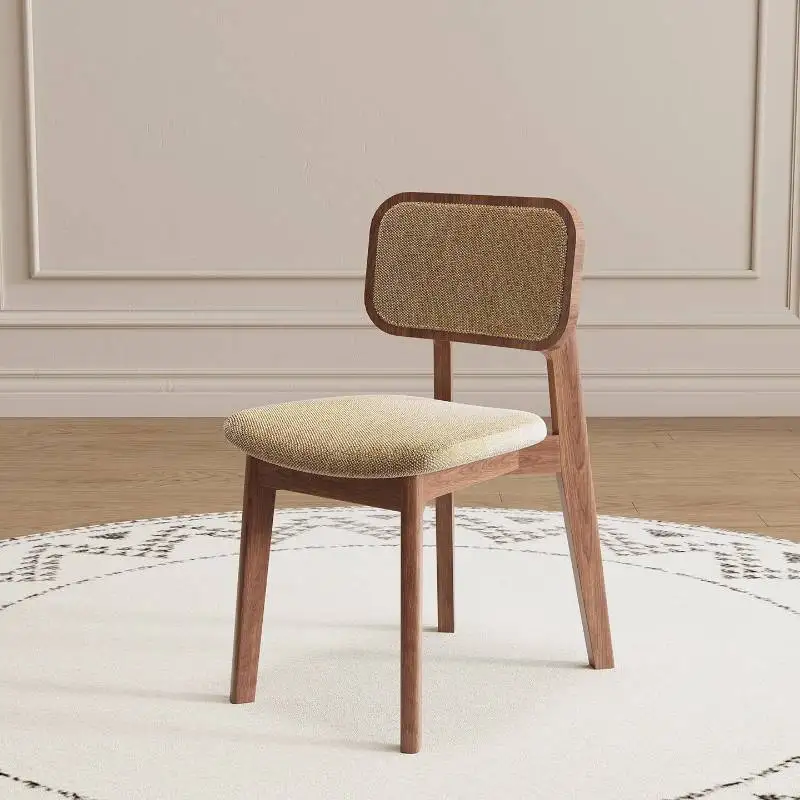 Hotel Luxury Dining Chairs Italian Cushion Wood Europe Vanity Table Nordic Simple Sillas Para Comedor Furniture