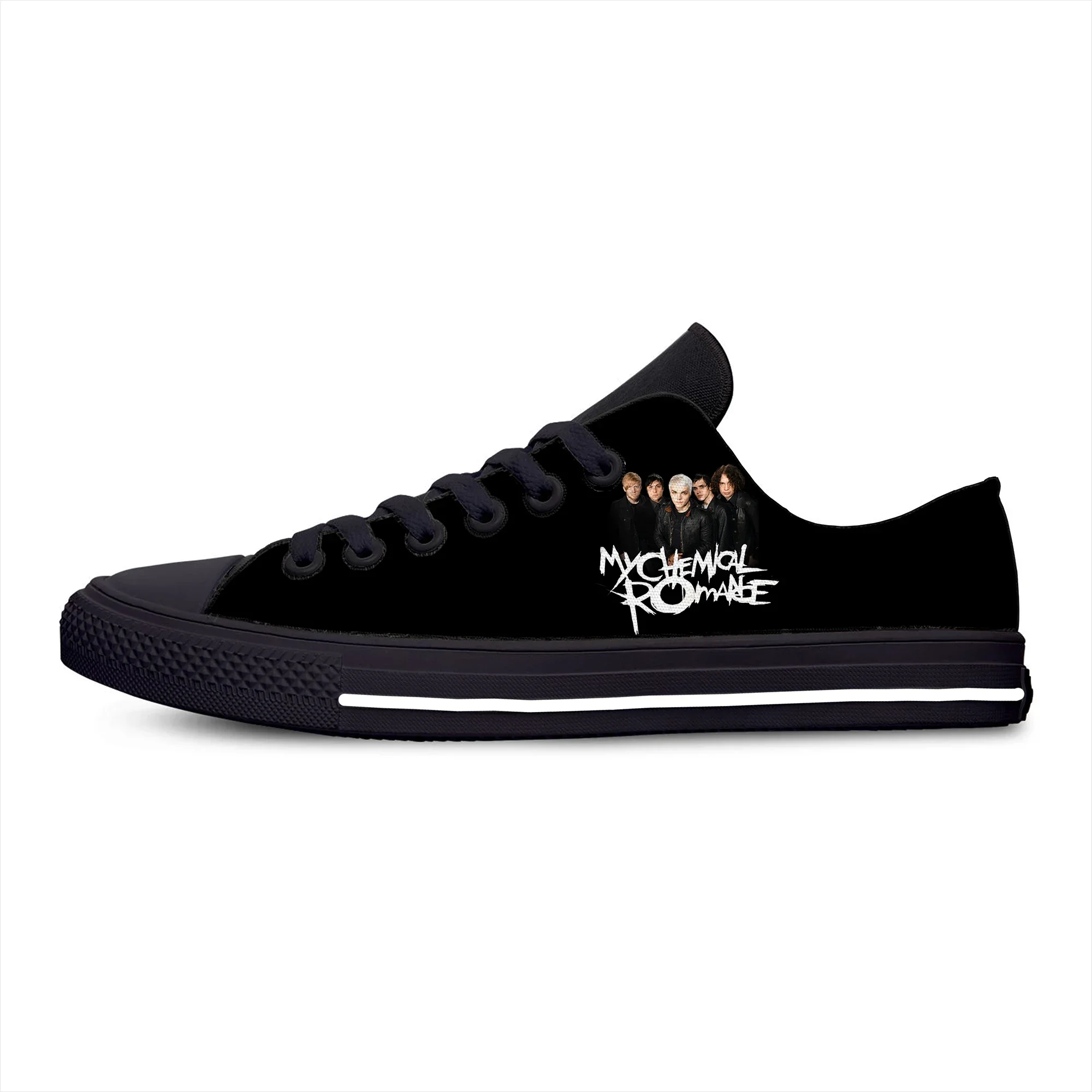 Modne My Chemical Romance zespół rockowy nowatorskie buty odzież na co dzień Low Top lekkie oddychające buty sportowe męskie/damskie z nadrukiem 3D