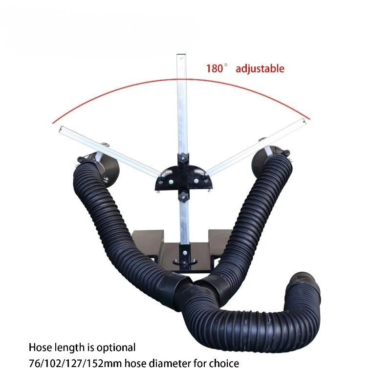 Universal Adjustable Exhaust Nozzle Floor Bracket Rubber Metal Bracket 12 Months Warranty Tripod Bracket Garage Workshop
