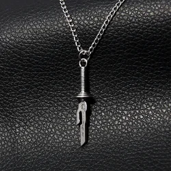 Anime Jujutsu Kaisen Fushiguro Toji Sword Necklace Spear of Tianri Knife Pendant Cosplay Necklaces For Unisex Choker Jewelry