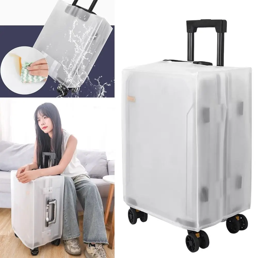 

Новый матовый чехол для защиты багажа, водонепроницаемый, пылезащитный, прочный чехол для чемодана