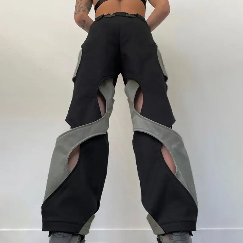 

Y2K Women Streetwear Techwear Black Cargo Korean Harajuku Parachute Track Pants Men Sweatpants Wide Leg Joggers Trousers Clothes