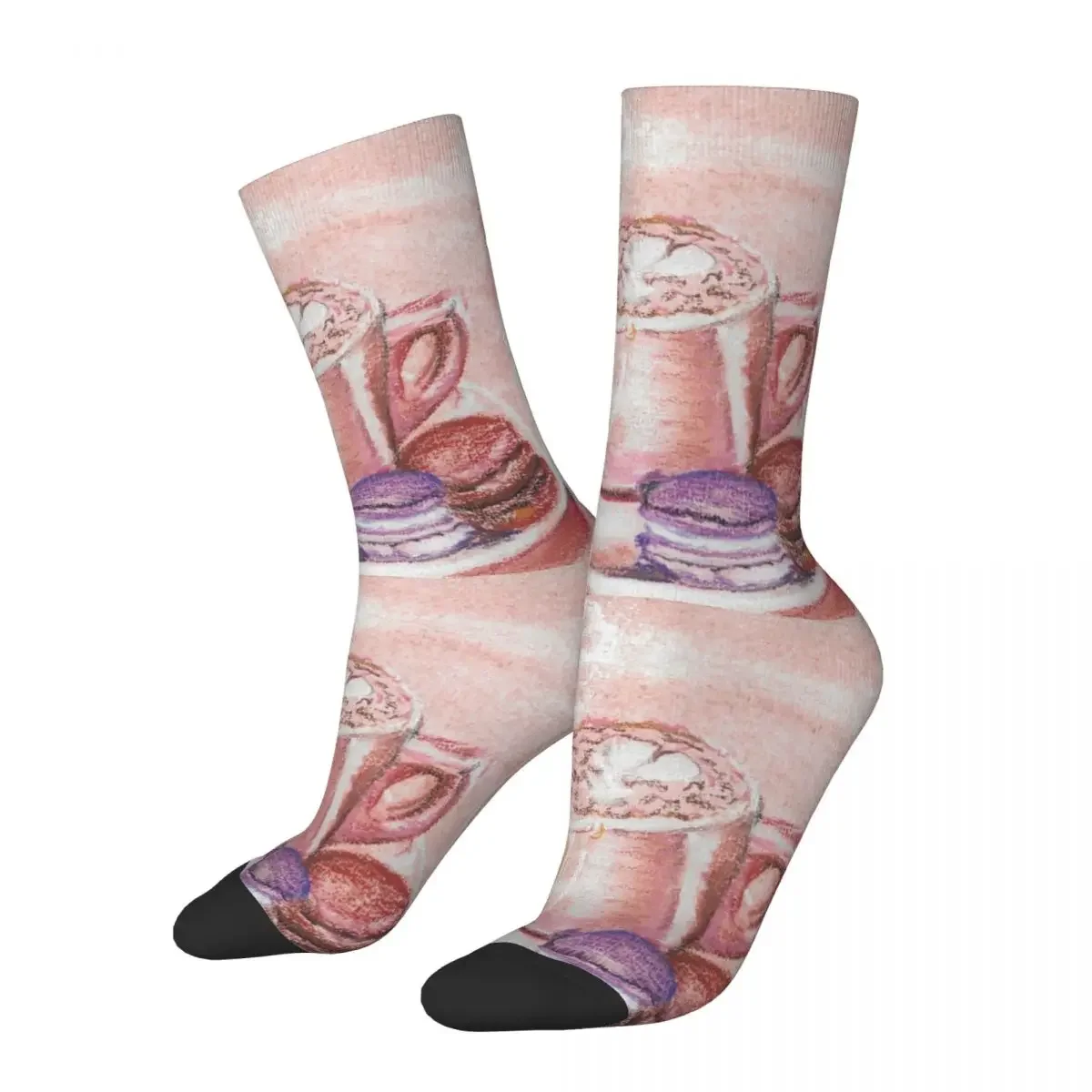 

Pastel Coffee Socks Harajuku High Quality Stockings All Season Long Socks Accessories for Man's Woman's Christmas Gifts