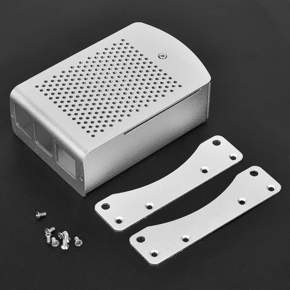 

Aluminum Alloy Protection Box Aluminum Case For 4 Model B Black Aluminum Case Box Enclosure with Heatsink Bracket