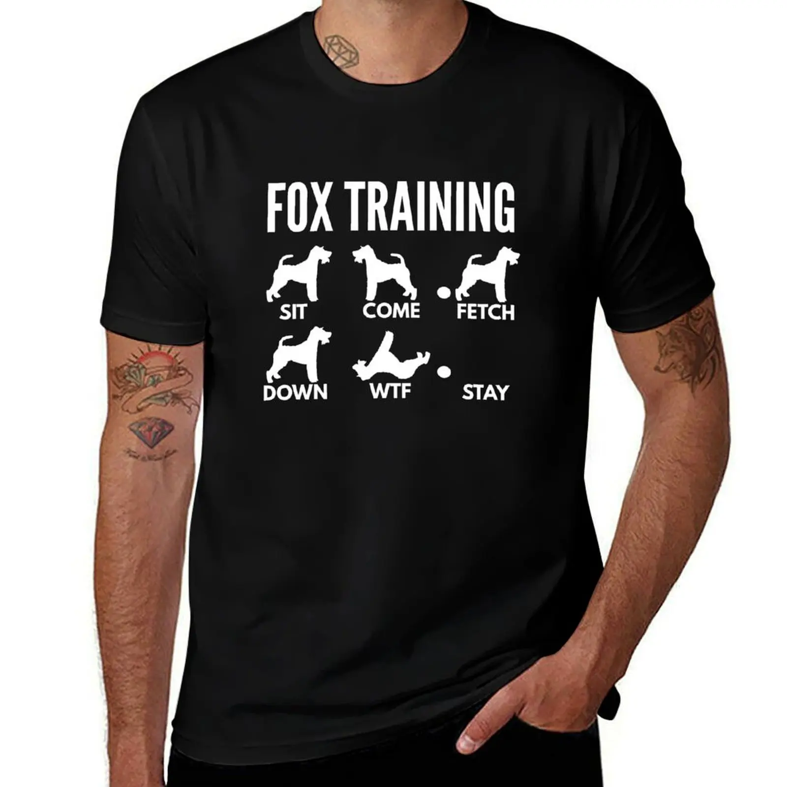 

Fox Training Fox Terrier Tricks T-Shirt man t shirts for men t shirts for man cotton soft
