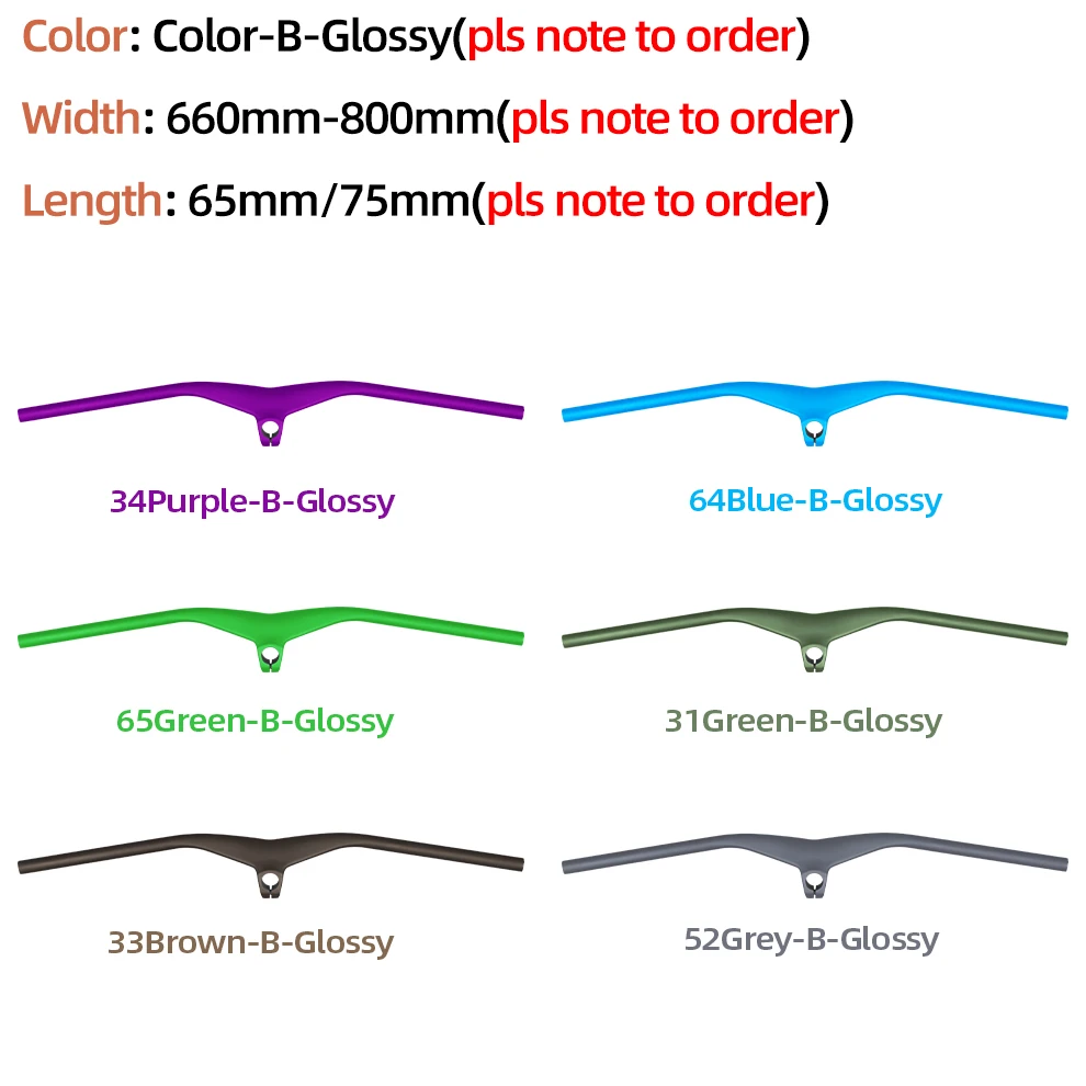 BXT-koolstofvezel geïntegreerd stuur voor fiets, MTB-stuur, 28,6 mm, 720 mm, 740 mm, 760 mm, 780 mm, 800 mm, fietsaccessoires